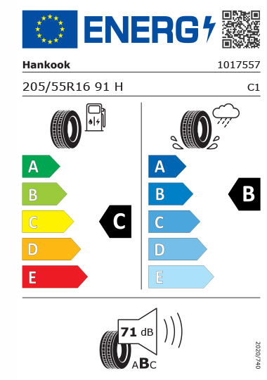 Kia Tyre Label - hankook-1017557-205-55R16